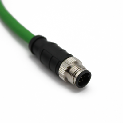 Industrial Ethernet M12 4 Pin D Code to RJ45 High Flex CAT6 Shielded Waterproof 