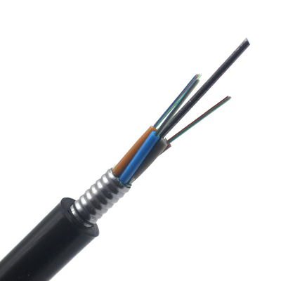 Cable in fibra ottica a 24 nuclei PE Materiale con giacca esterna nera tubo a strascico per condotto