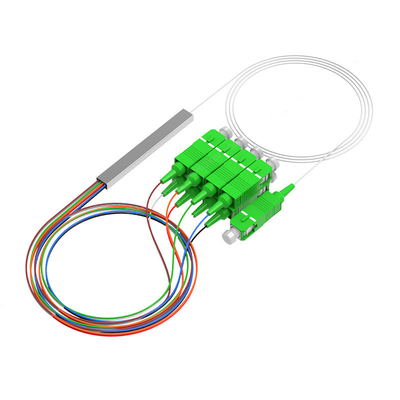 Mini tubo di acciaio di tipo 1*8 Sc/Apc Splitter di fibra ottica 0.9Mm G657A Fiber PLC Ftth Splitter