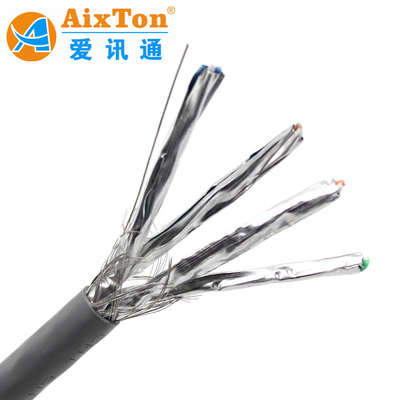 Materiali isolanti in PE colorati Cat6a SFTP UTP Lan Cable protetto per reti interne ad alta velocità