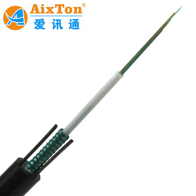 8 fibre GYXTW Mini Fibre Optic Cable per Outdoor PE Giacca nera 12 fibre e durevole
