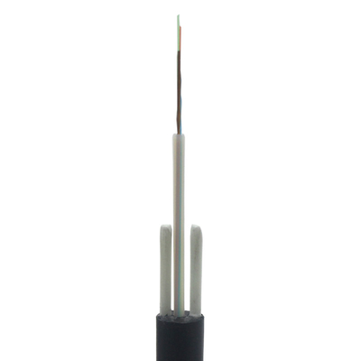 Cable a fibra aerea esterno centro tubo allentato 4 nuclei G652D GYFXTY PE giacca filo messaggero FRP