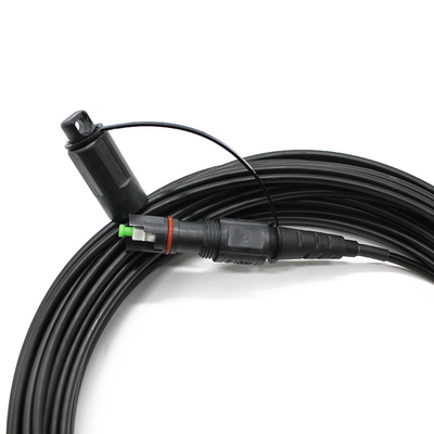 Conteggio delle fibre 2 Optitap impermeabile Corning SC APC connettore Cordone di patch in fibra ottica con G657a1 G657a2 Single Mode Flat Drop Cable Lunghezza d'onda 1310/1550nm
