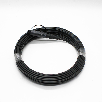 Cordone di patch in fibra ottica impermeabile nero per la compatibilità con il connettore Corning Optitap personalizzato