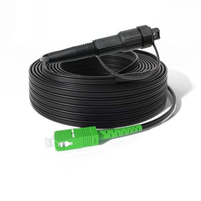 Cordone impermeabile in fibra ottica con tipo di connettore LC, montaggio del cavo a goccia piatta tonificabile e FTTH Corning Optitap