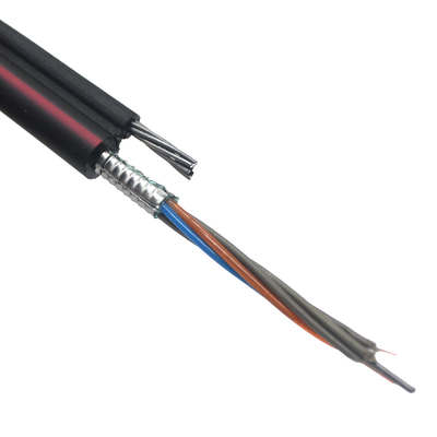 Cavo in fibra ottica corazzato aereo a 1-144 core a figura 8, 1KM 2KM 4KM, nero, per esterni FTTH, autoportante, GYTC8S