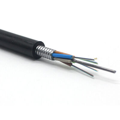 Cavo in fibra ottica GYTS GYTA53-24B1 Certificato CE per interramento con armatura in nastro d'acciaio e guaina LSZH