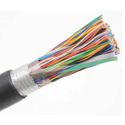 Cavo telefonico da esterno Cat3 a 25 coppie 24AWG rame solido impermeabile PE nero multipare