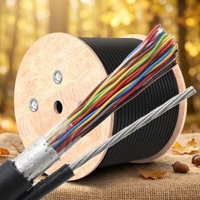 Cavo telefonico Cat3 da esterno con filo d'acciaio 100 coppie 200 coppie 50 coppie